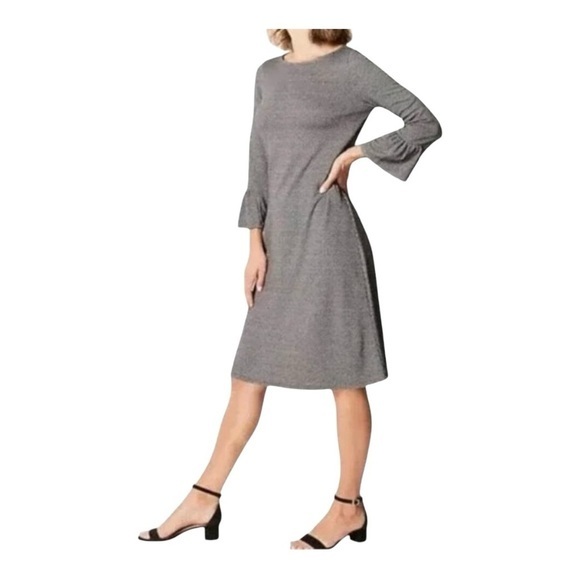 J. Jill Wearever Collection Houndstooth Shift Dress Women Size Medium Petite - Picture 9 of 10